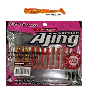 Ryuji Rock Tail 4cm Kokulu LRF Silikon Yem 12 adet UV Melon