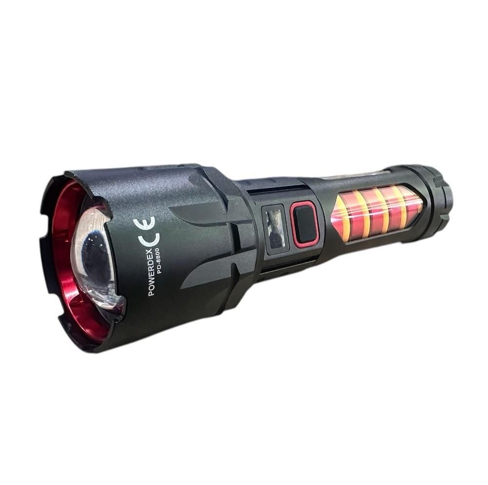 Powerdex PD-8800 Zoomlu Şarjlı Profesyonel Avcı El Feneri 20W 2000 Lümen