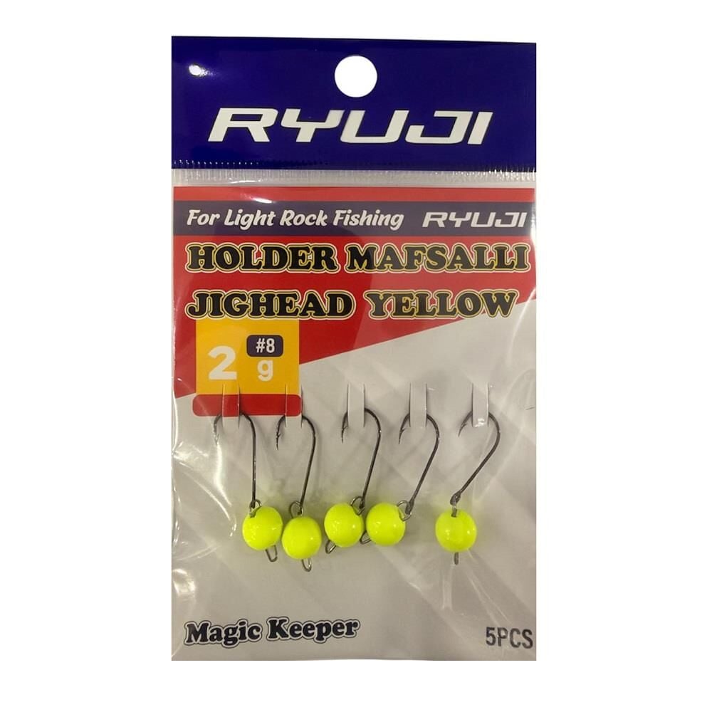 Ryuji Holder 8 No İğne 2gr Mafsallı Jig Head Zoka 5 Adet Sarı