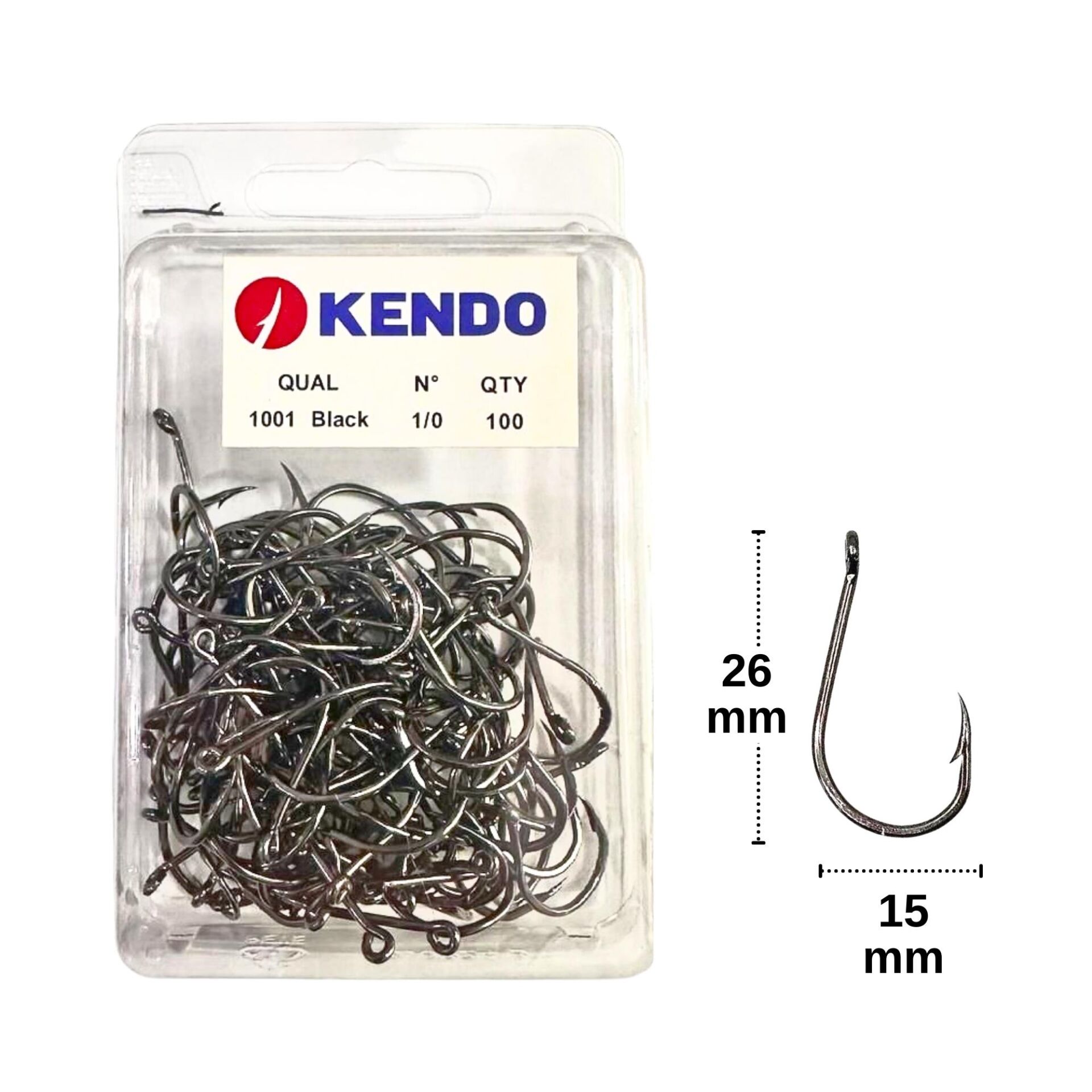 Kendo 1001 Black Nikel Delikli İğne No:1/0 100 Adet