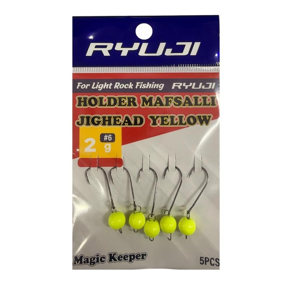 Ryuji Holder 6 No İğne 2gr Mafsallı Jig Head Zoka 5 Adet Sarı