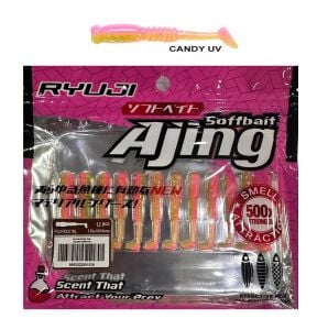 Ryuji Rock Tail 4cm Kokulu LRF Silikon Yem 12 adet Candy UV