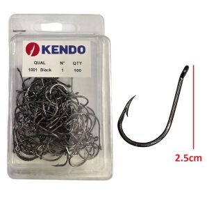 Kendo 1001 Black Nikel Delikli İğne No:1 100 Adet
