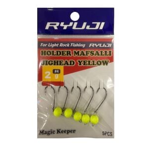 Ryuji Holder 4 No İğne 2gr Mafsallı Jig Head Zoka 5 Adet Sarı
