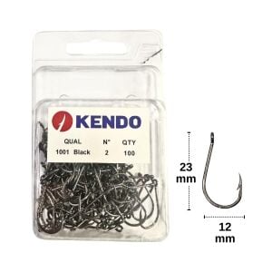 Kendo 1001 Black Nikel Delikli İğne No:2 100 Adet
