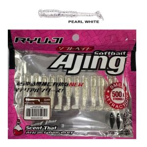 Ryuji Rock Tail 4cm Kokulu LRF Silikon Yem 12 adet Pearl White