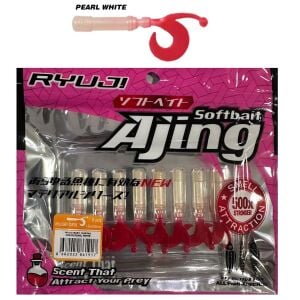 Ryuji Baby Curtail 4.3cm Kokulu LRF Silikon Yem 8 adet Pearl White