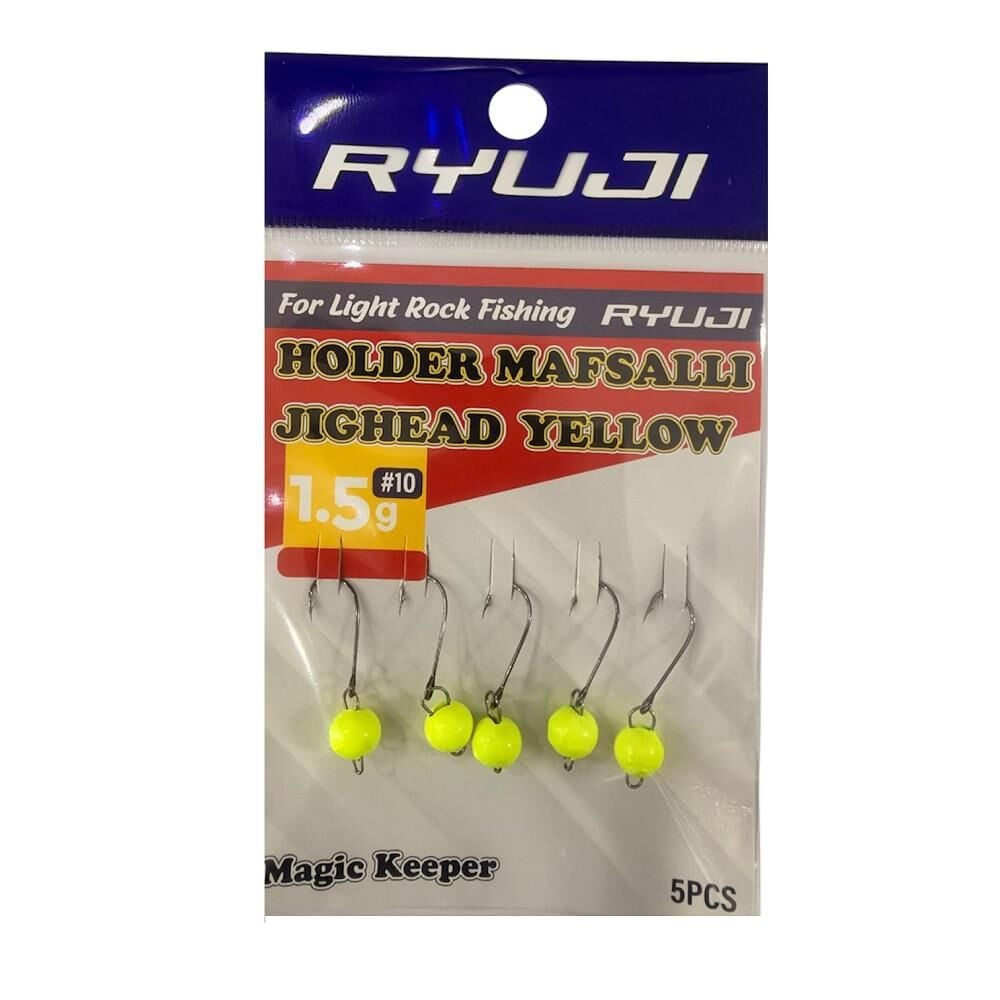Ryuji Holder 10 No İğne 1.5gr Mafsallı Jig Head Zoka 5 Adet Sarı