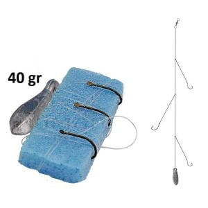 3 İğneli 40gr Kurşunlu Hazır Dip Takımı