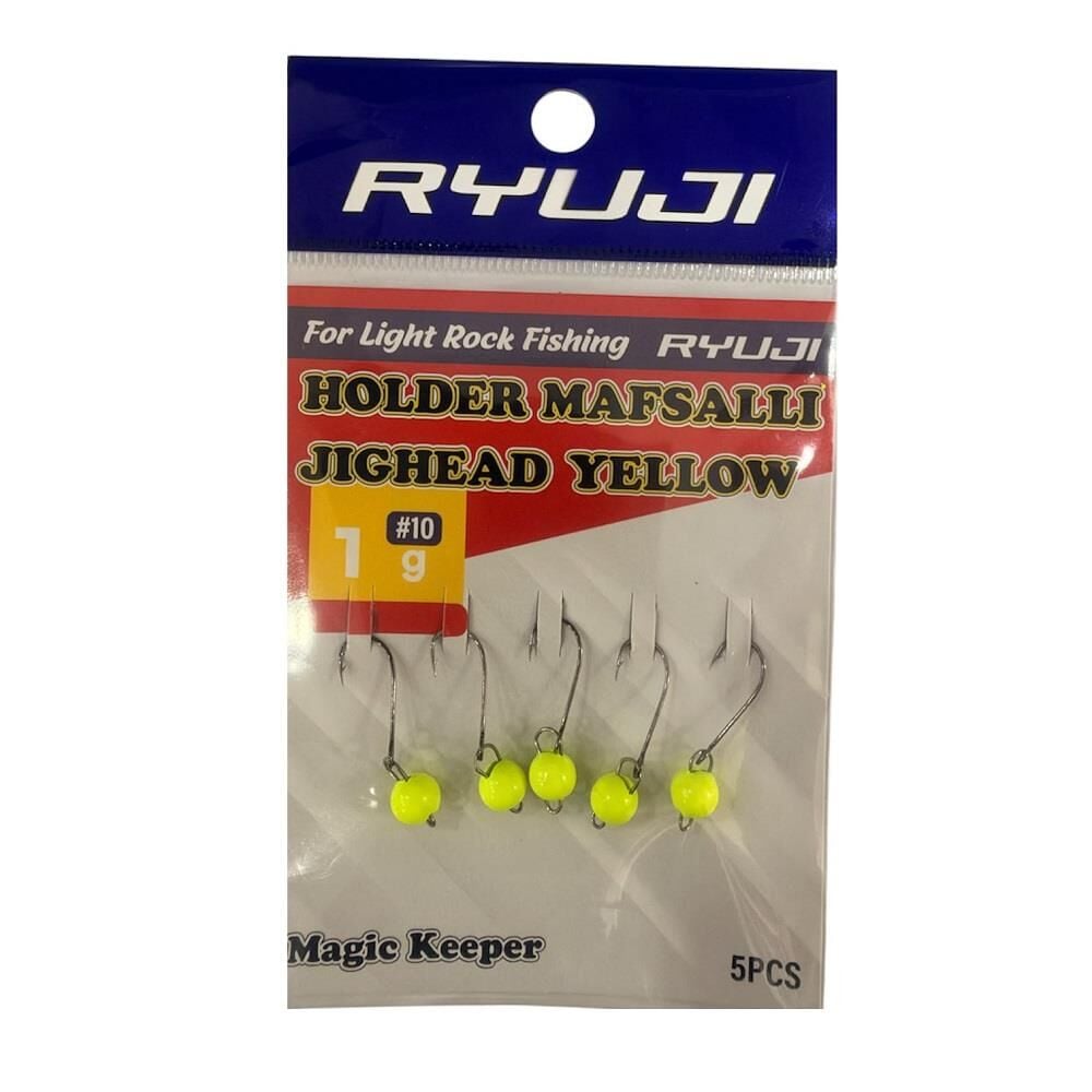 Ryuji Holder 10 No İğne 1gr Mafsallı Jig Head Zoka 5 Adet Sarı
