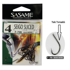 Sasame F-706 No:4 Seigo Sliced Black Nikel Olta İğnesi 11 Adet