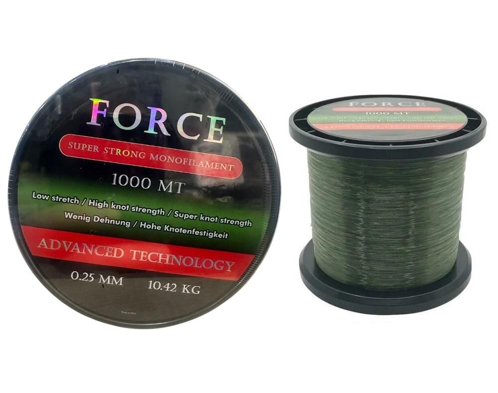 Effe Force 1000m 0.25mm Monofilament Bobin Misina Yeşil