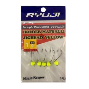 Ryuji Holder 8 No İğne 1gr Mafsallı Jig Head Zoka 5 Adet Sarı