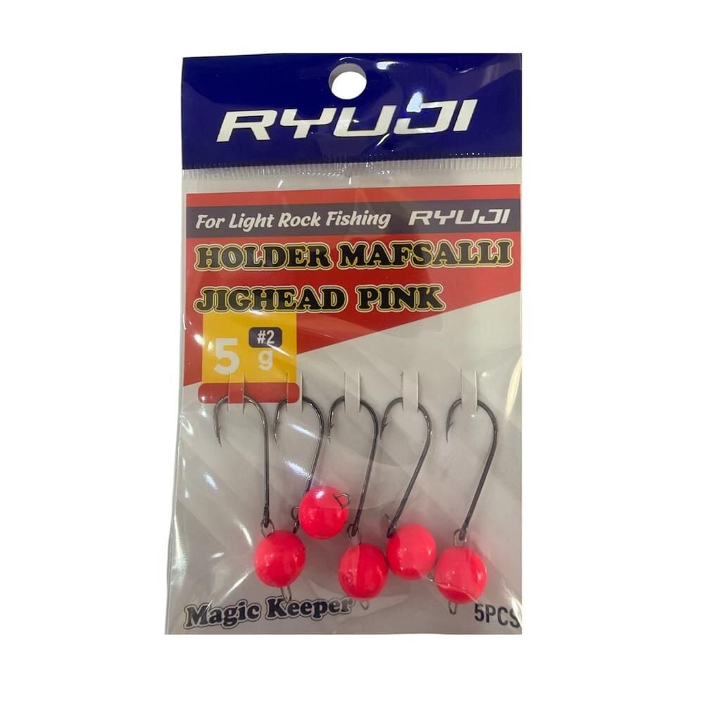 Ryuji Holder 2 No İğne 5gr Mafsallı Jig Head Zoka 5 Adet Pembe UV