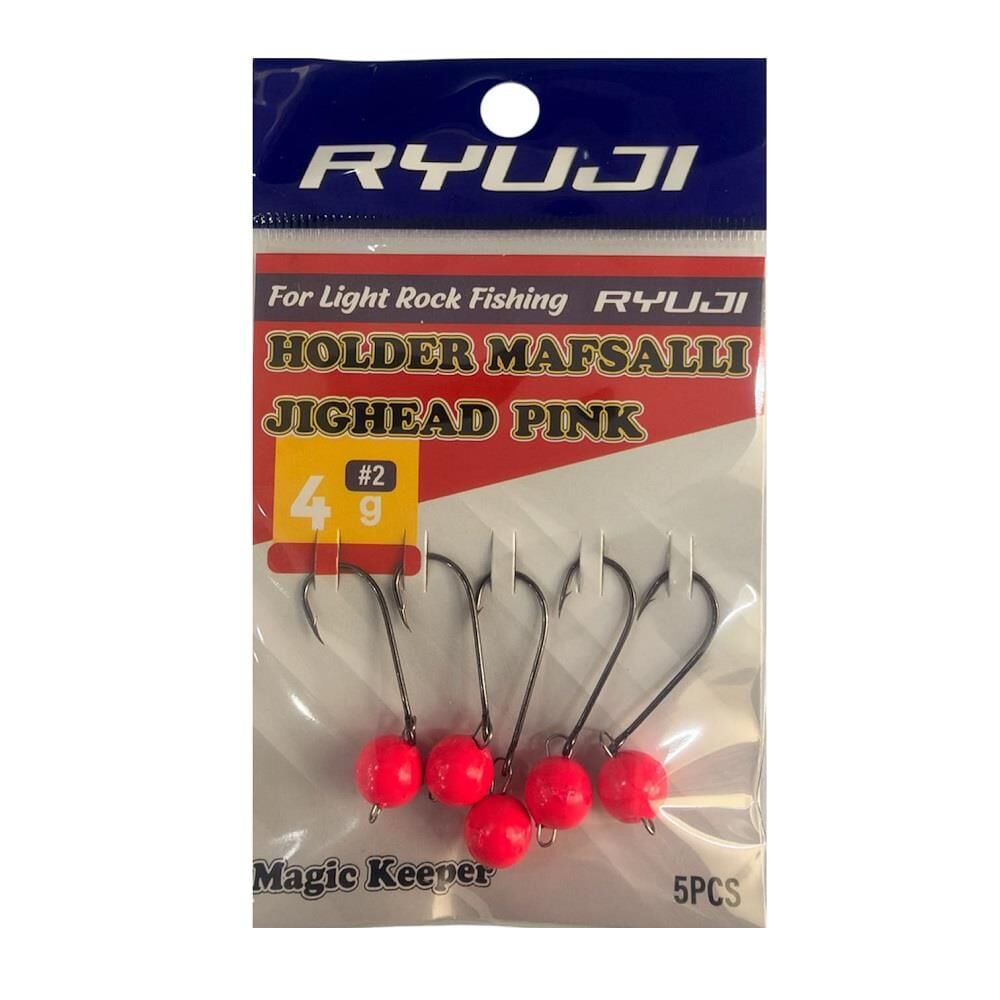 Ryuji Holder 2 No İğne 4gr Mafsallı Jig Head Zoka 5 Adet Pembe UV