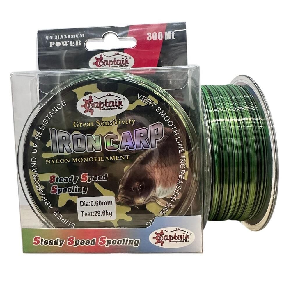 Captain İron Carp 300 mt 0.60mm Camo Monofilament Misina