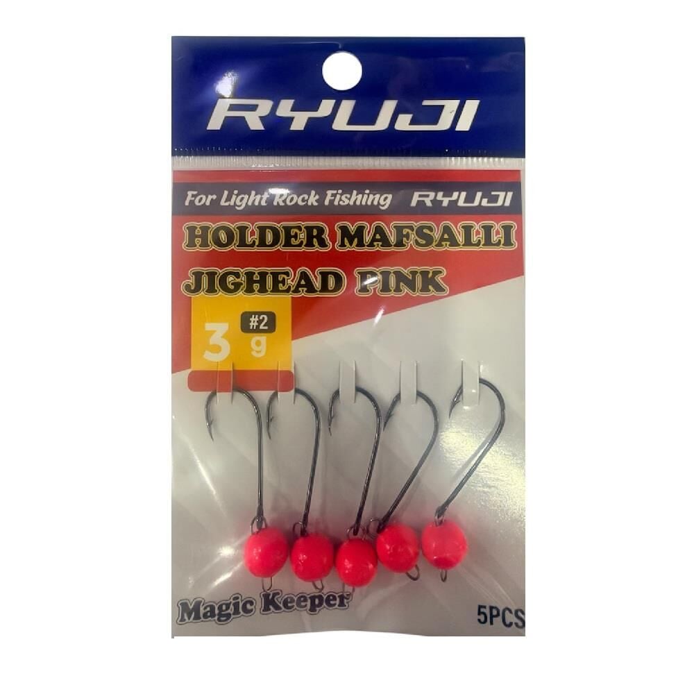Ryuji Holder 2 No İğne 3gr Mafsallı Jig Head Zoka 5 Adet Pembe UV