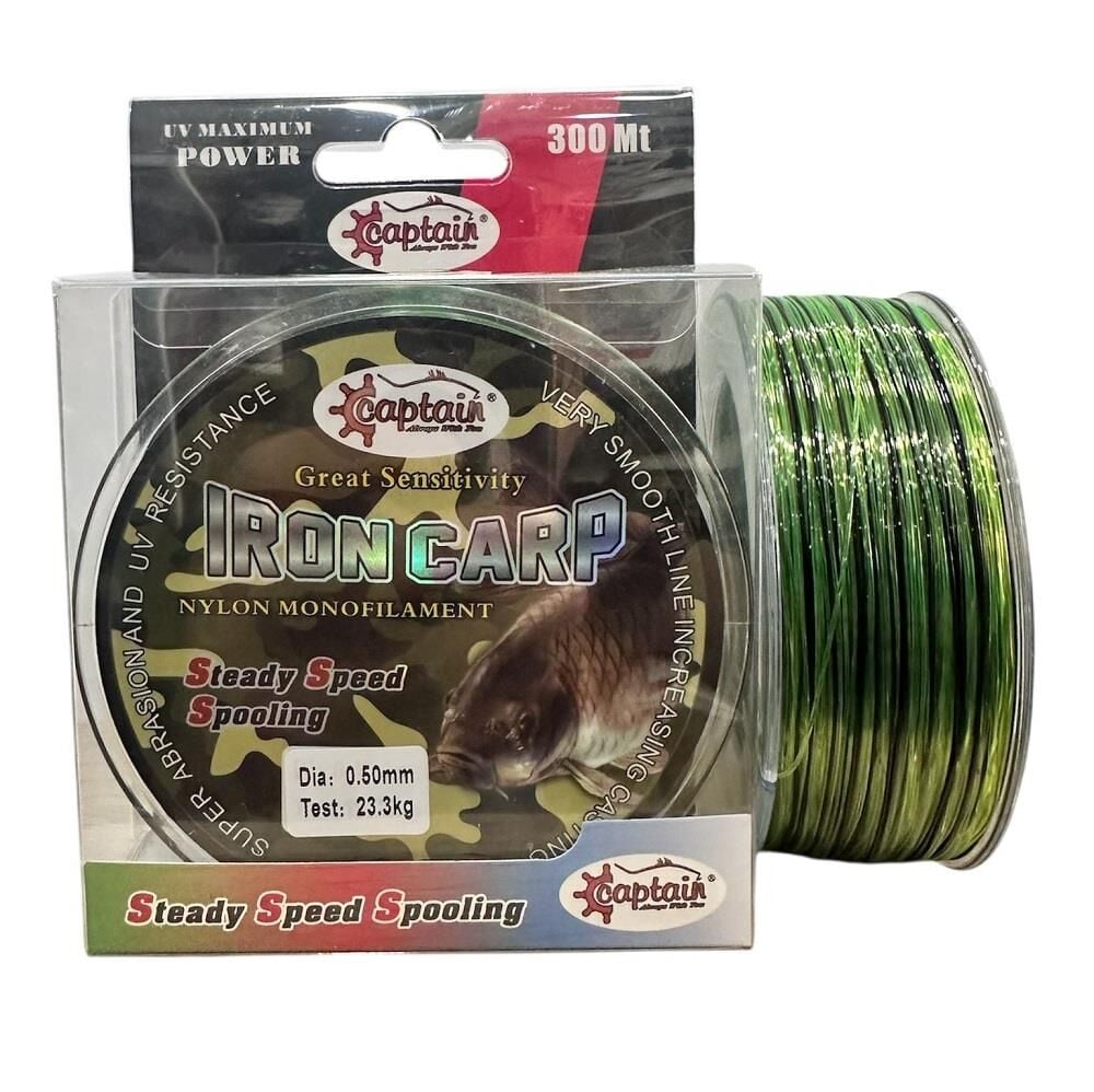 Captain İron Carp 300 mt 0.50mm Camo Monofilament Misina
