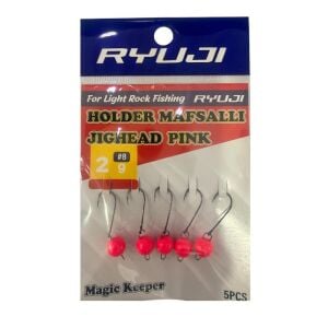 Ryuji Holder 8 No İğne 2gr Mafsallı Jig Head Zoka 5 Adet Pembe UV