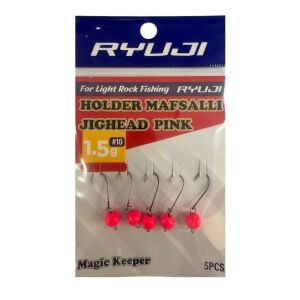 Ryuji Holder 10 No İğne 1.5gr Mafsallı Jig Head Zoka 5 Adet Pembe UV