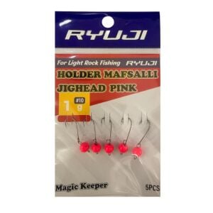 Ryuji Holder 10 No İğne 1gr Mafsallı Jig Head Zoka 5 Adet Pembe UV
