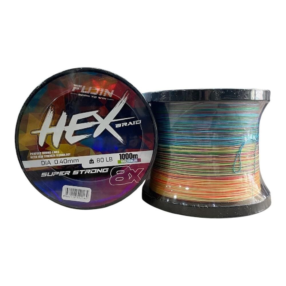 Fujin Hex 8x 1000mt 0.40mm 36.3kg İp Örgü Misina Multi Color