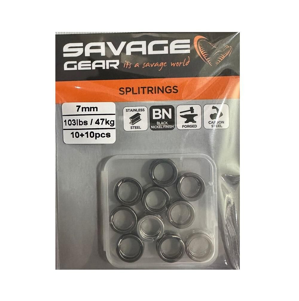 Savage Gear Split Ring SS+BLN 10+10 7MM Halka (20 Adet)