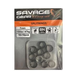 Savage Gear Split Ring SS+BLN 10+10 7MM Halka (20 Adet)
