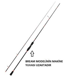 Fujin Boreas Bream 230cm 1-15gr LRF Olta Kamışı Siyah Turuncu