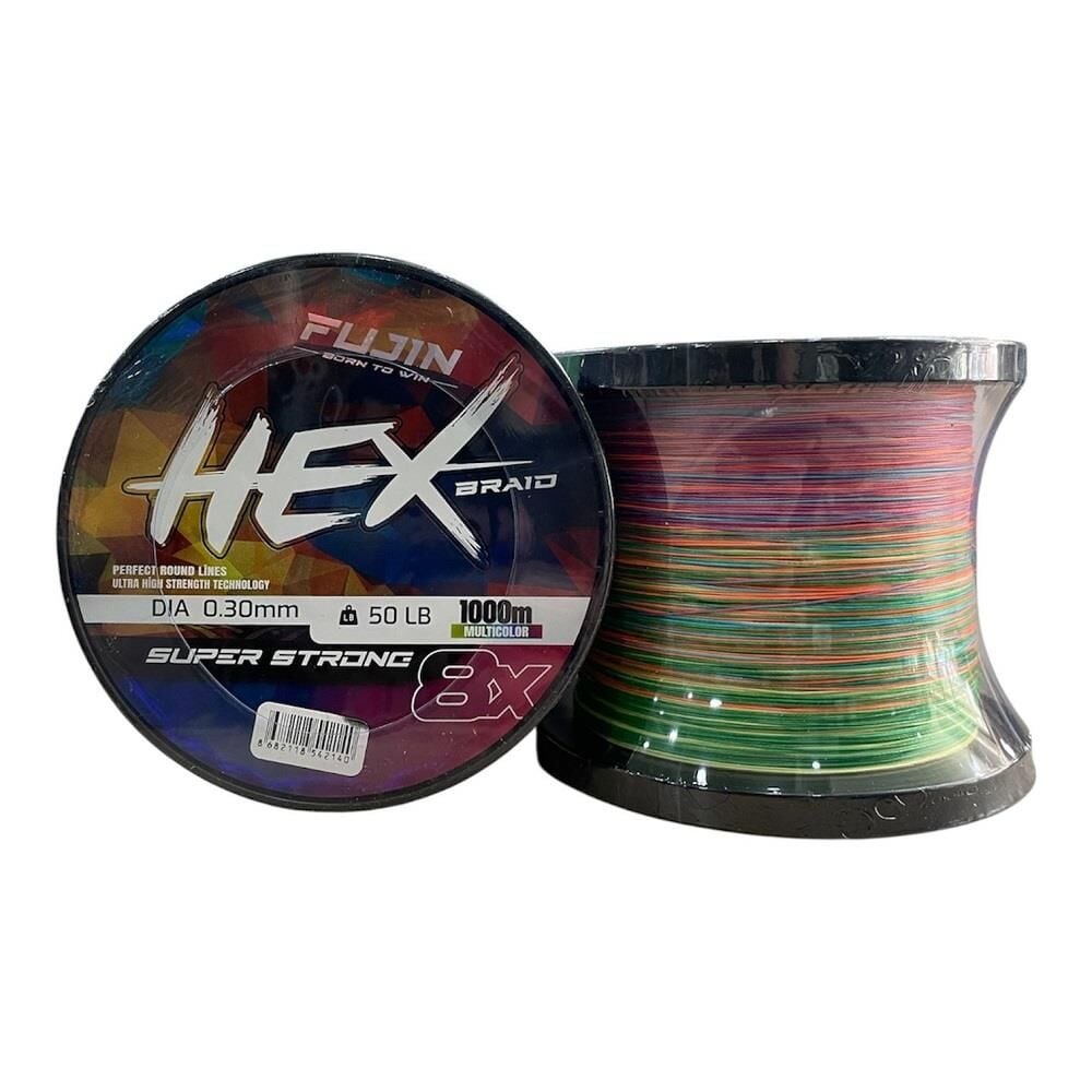 Fujin Hex 8x 1000mt 0.30mm 22.7kg İp Örgü Misina Multi Color