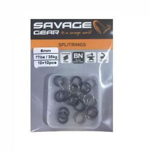 Savage Gear Split Ring SS+BLN 10+10 6MM Halka (20 Adet)