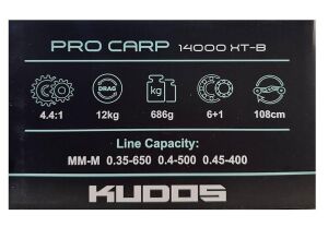 Kudos Pro Carp 14000 XT-B Baitrunner Sazan Olta Makinesi