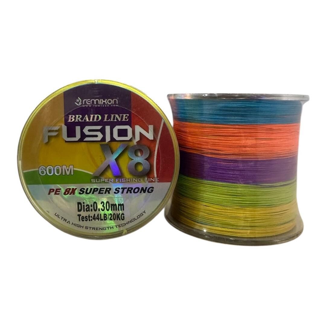 Remixon Fusion 600mt 0.30mm X8 İp Örgü Misina Multi Color