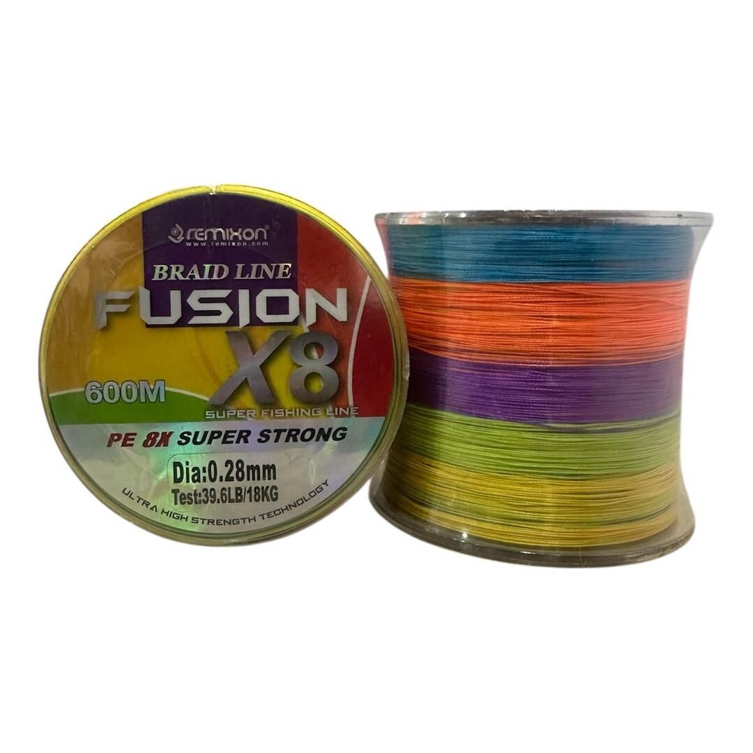 Remixon Fusion 600mt 0.28mm X8 İp Örgü Misina Multi Color