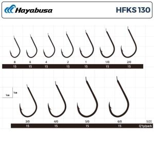Hayabusa HFKS 130 No:3/0 Black Nikel İğne 15 Adet