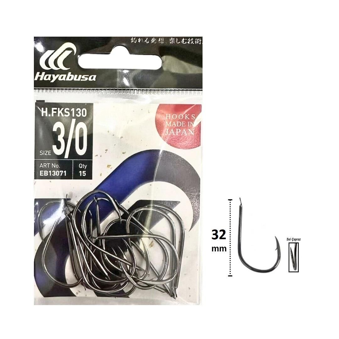 Hayabusa HFKS 130 No:3/0 Black Nikel İğne 15 Adet