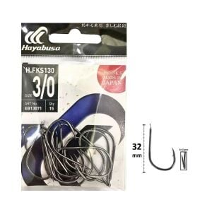 Hayabusa HFKS 130 No:3/0 Black Nikel İğne 15 Adet