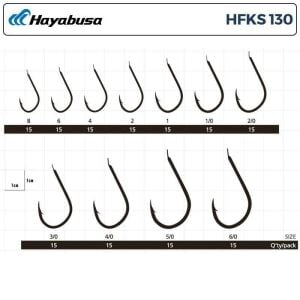 Hayabusa HFKS 130 No:1 Black Nikel İğne 15 Adet