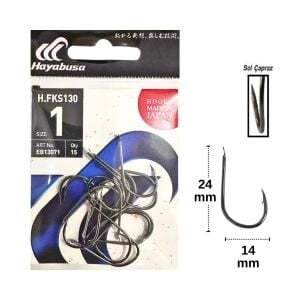 Hayabusa HFKS 130 No:1 Black Nikel İğne 15 Adet