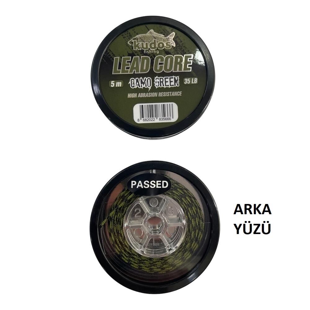 Kudos Lead Core 5mt 35lb Camo Green