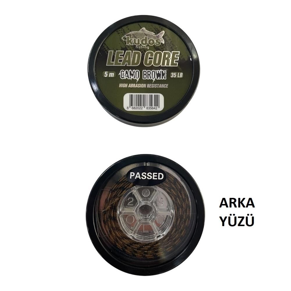 Kudos Lead Core 5mt 35lb Camo Brown