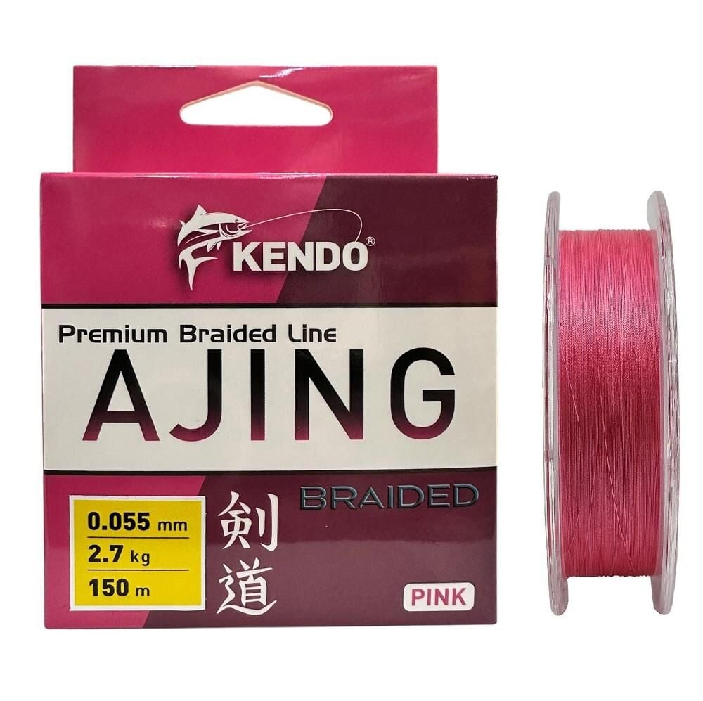 Kendo Ajing Premium 150mt 0.055mm Pink Örgü İp Misina
