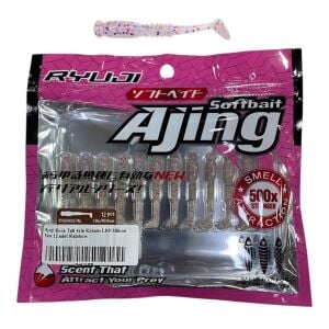 Ryuji Rock Tail 4cm Kokulu LRF Silikon Yem 12 adet Rainbow