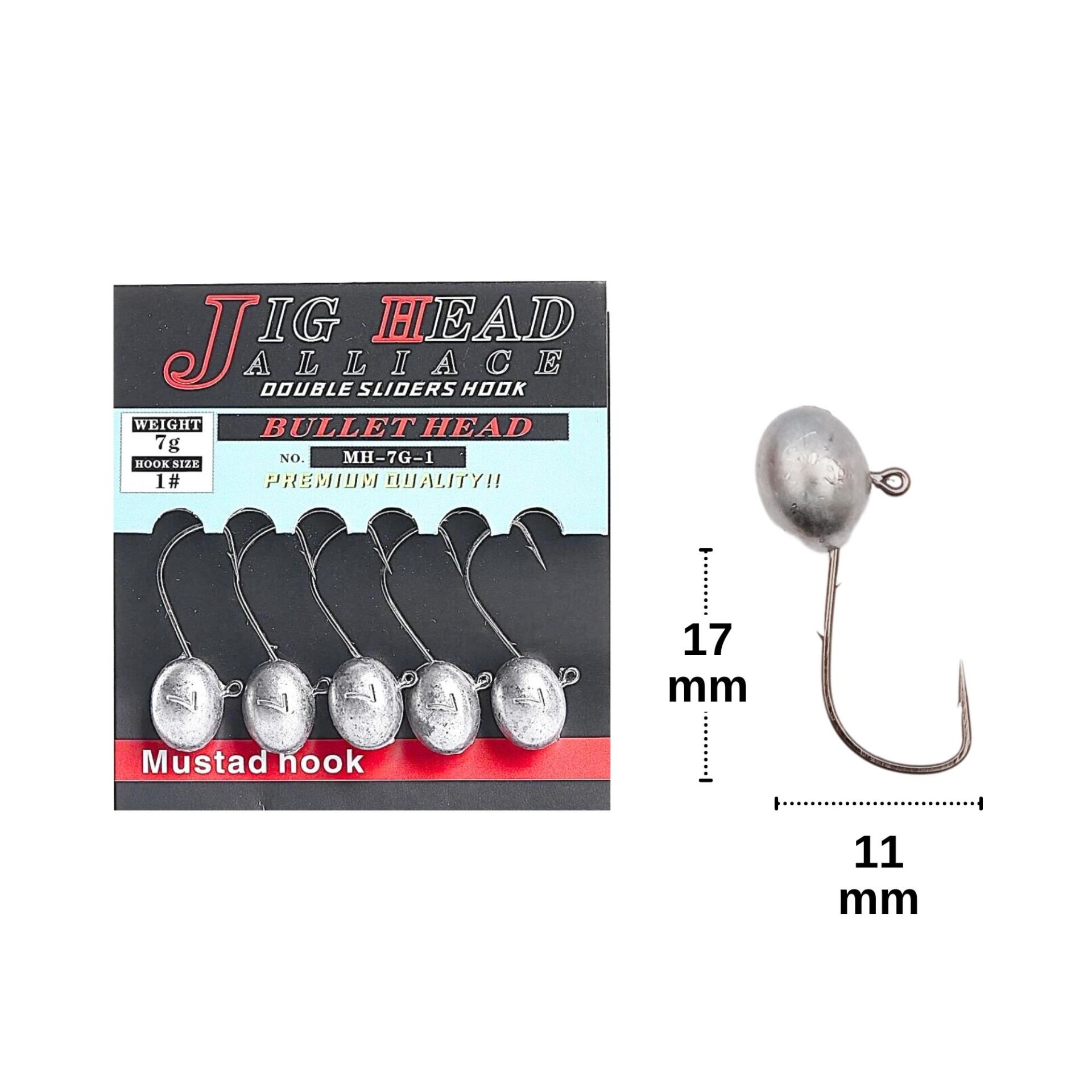 Pandora 7gr İğne No:1 Jig Head Zoka Alliace Mh 5 Adet