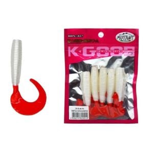 Mutant 3545 Runner Tail 8.2cm 6.8gr Silkon Yem Color:White-Red (5 adet)