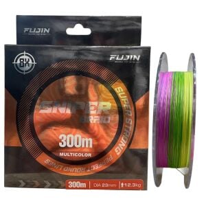 Fujin Sniper 8x 300mt 0.23mm 12.3kg İp Örgü Misina Multi Color