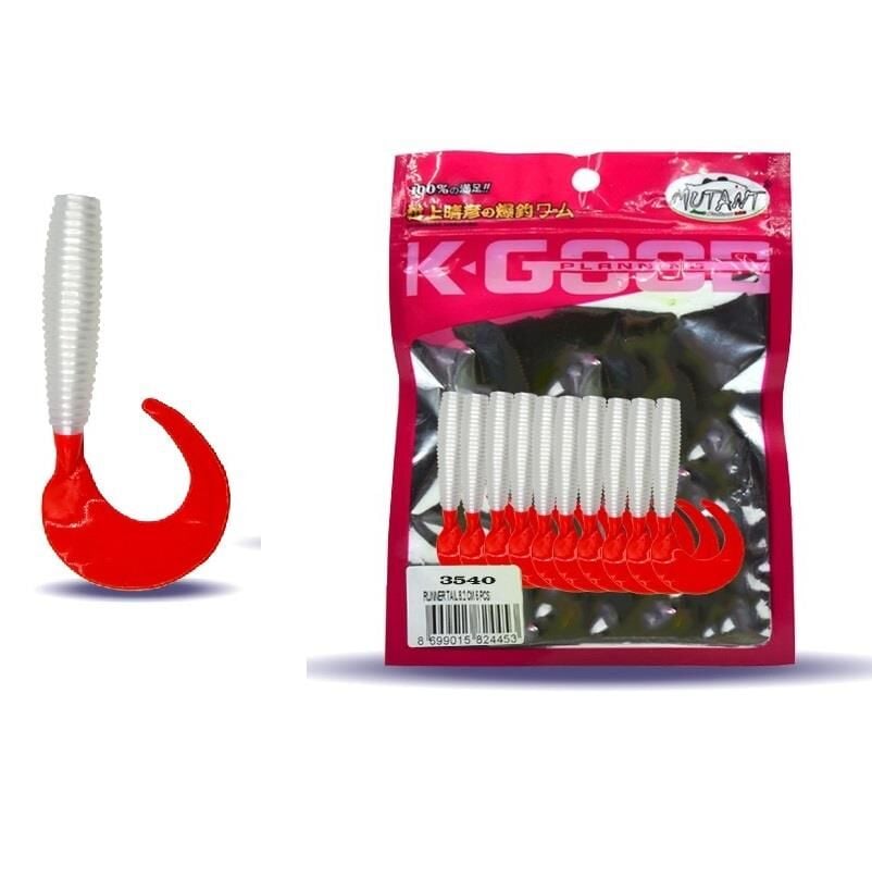 Mutant 3540 Micro Snap 6cm 1.6gr Silikon Yem Color:White-Red (10 adet)