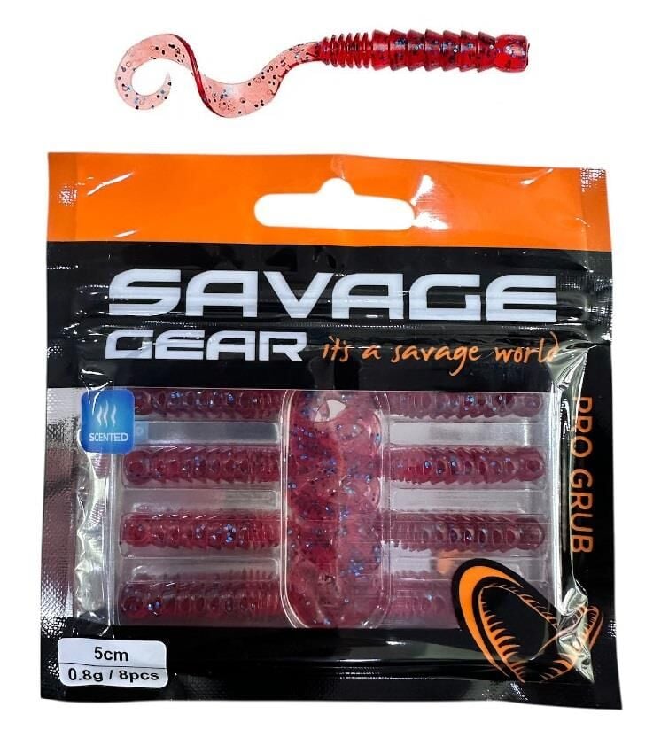 Savage Gear Pro Grub 5cm 0.8gr LRF Silikon Yem 8 Adet Plum