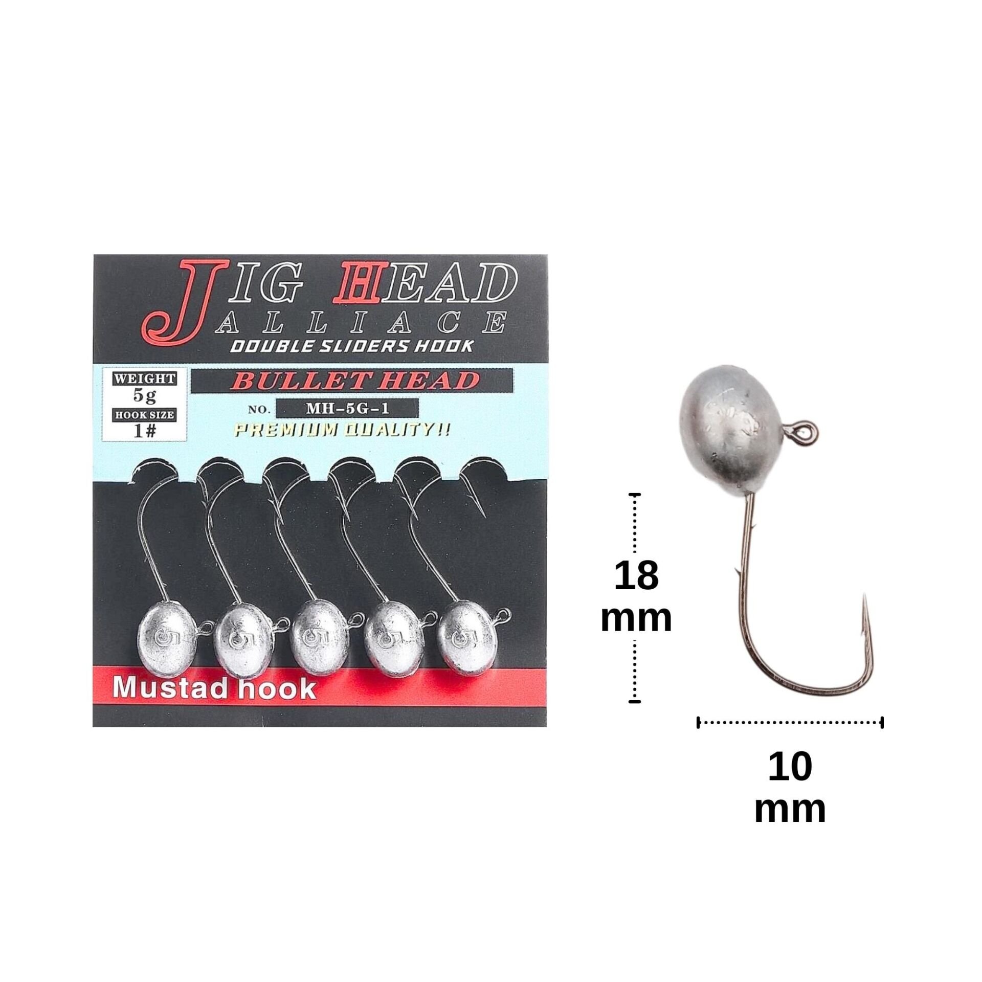 Pandora 5gr İğne No:1 Jig Head Zoka Alliace Mh 5 Adet