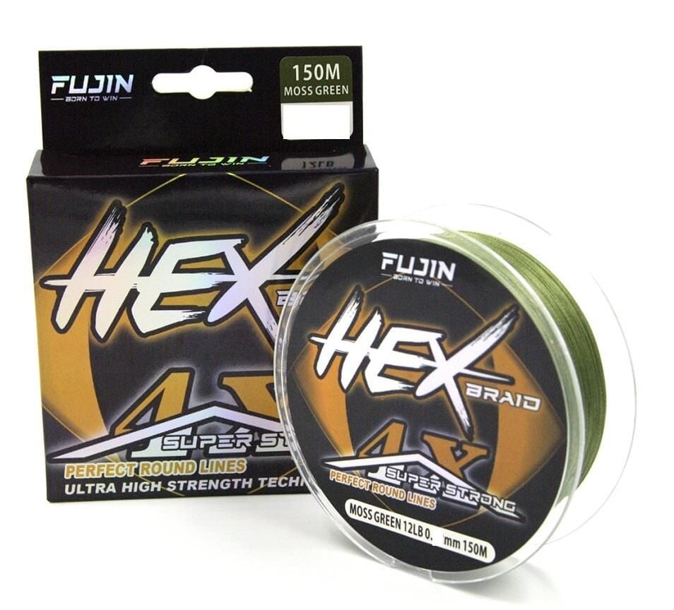Fujin Hex Braid 4x 150mt Moss Green PE İp Misina